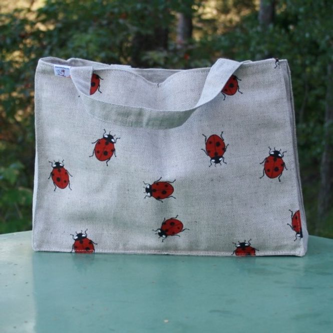 Hovedbilde Stor veske med marihøner