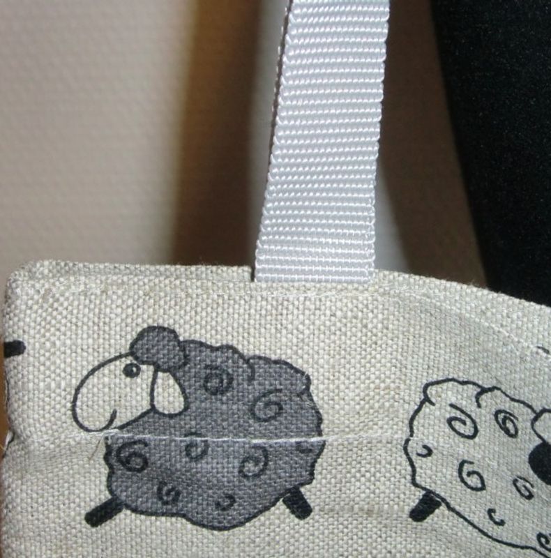 Handlenett med lamaportrett
