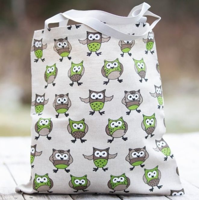 Hovedbilde Handlenett med grønne ugler