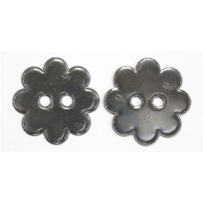 Hovedbilde Refleksknapper - svarte blomster (40 mm)