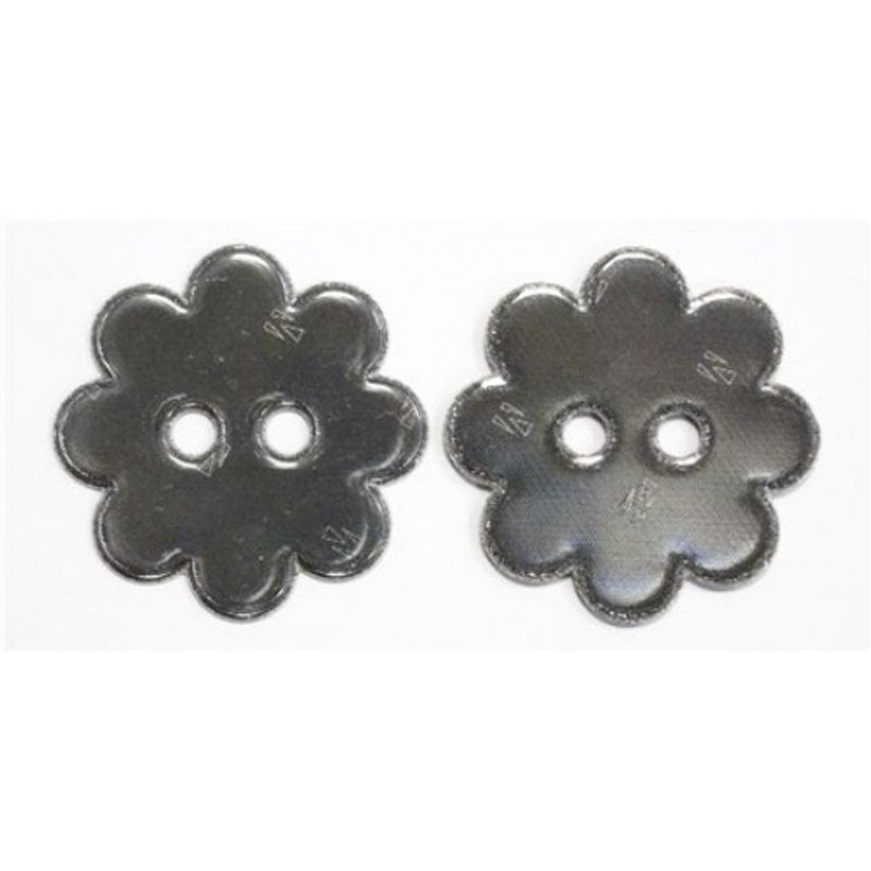 Refleksknapper - svarte blomster (40 mm)