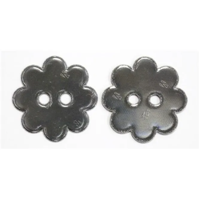 Hovedbilde Refleksknapper - svarte blomster (40 mm)
